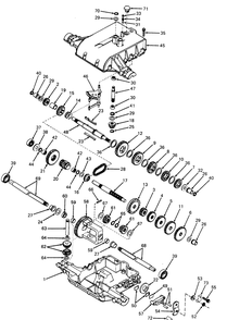 Transaxle Diagram and Parts List for 1105 0350039U-135292100-135292399-136292100 Cub Cadet Lawn Tractor